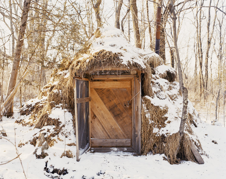 Earthways Lodge in Winter, Canaan, Maine