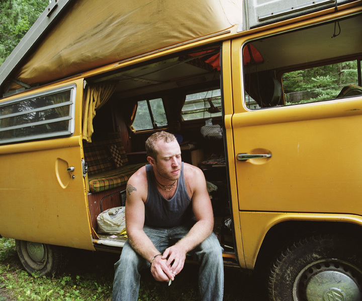 Paul in his Van, Guilford, Maine