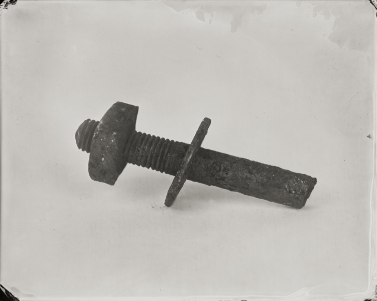 "Bolt." From Objects of Uncertain Provenance: Found in Winslow Homer's Studio. 8x10" tintype. 2012.