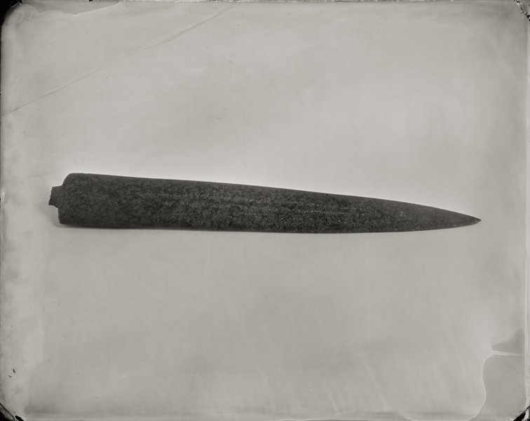 "Dagger." From Objects of Uncertain Provenance: Found in Winslow Homer's Studio. 8x10" tintype. 2012.